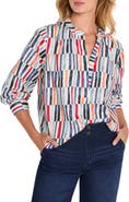 NIC+ZOE Broken Stripe Cotton Top