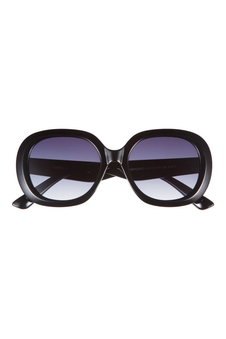 Round Sunglasses, Main, color, BLACK