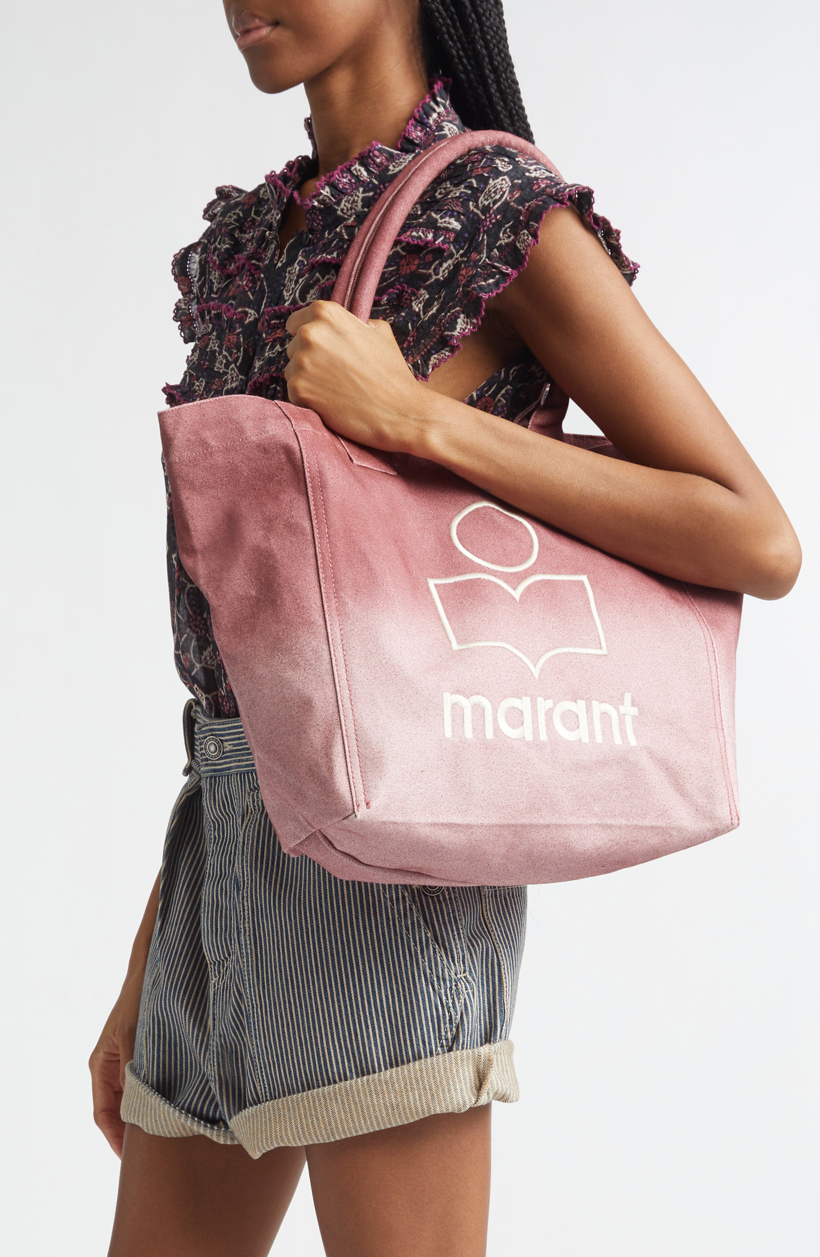 Small Yenky Ombré Canvas Tote, Alternate, color, RASPBERRY