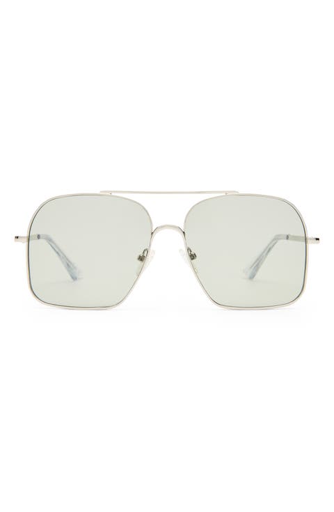 Civelle 57mm Gradient Square Aviator Sunglasses