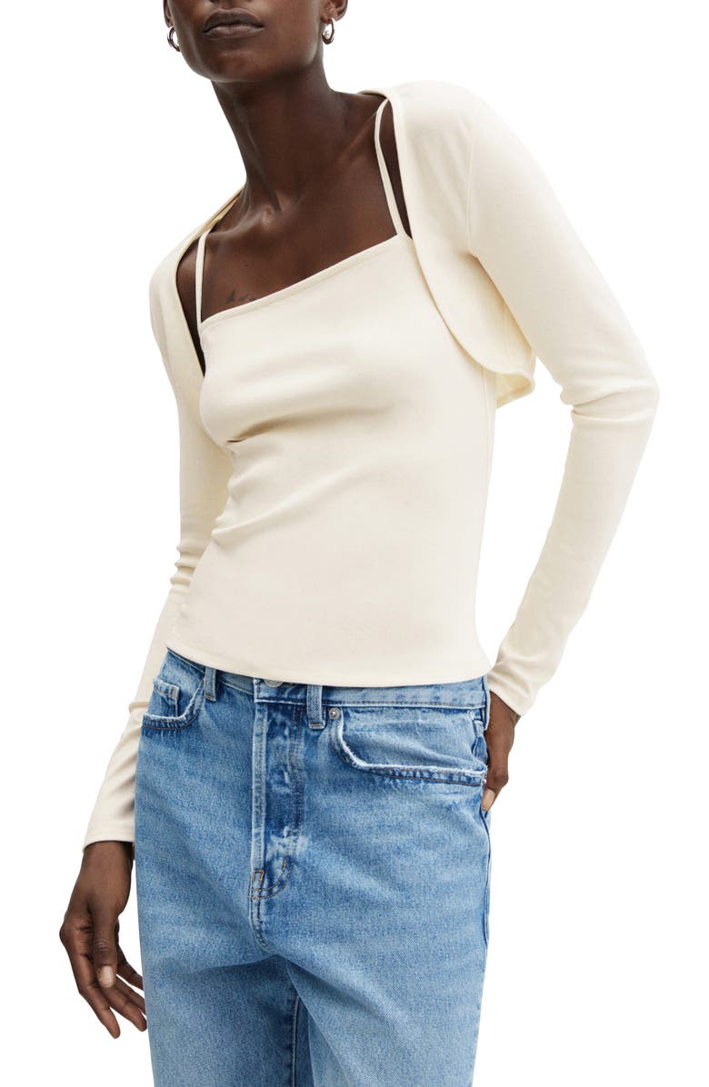 MANGO Camisole & Bolero Set, Main, color, 