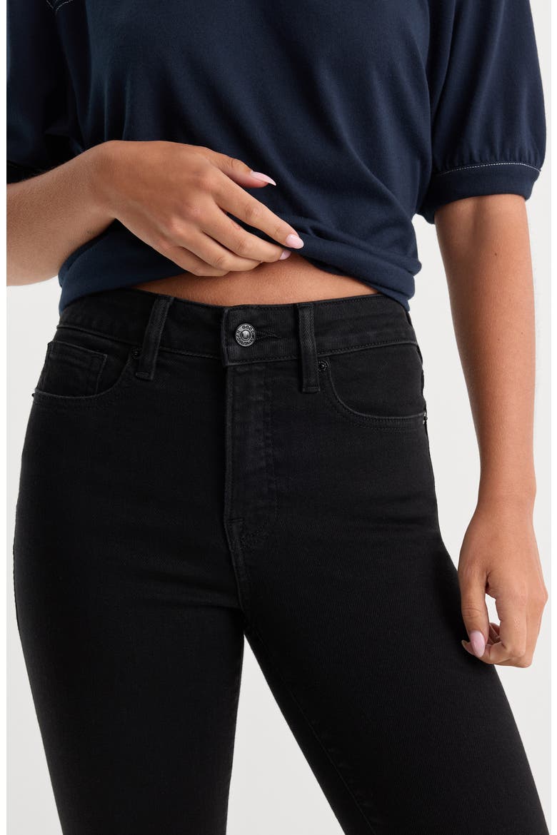 Good Petite High Waist Straight Leg Jeans, Alternate, color, BLACK001