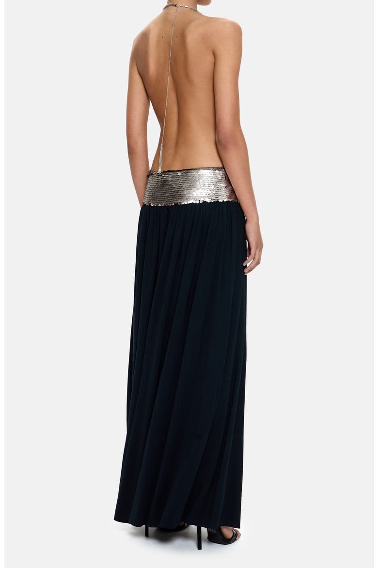 Oryx Sequin Maxi Dress, Alternate, color, BLACK