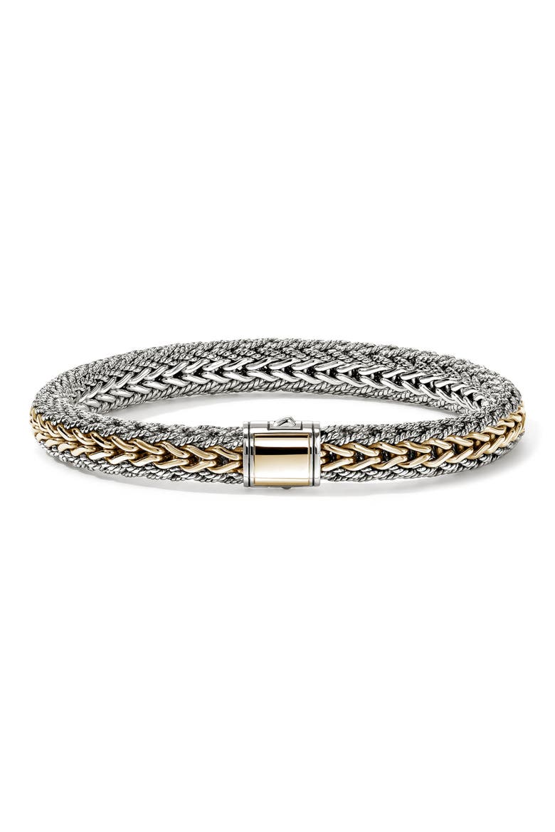 Icon Reversible Bracelet, 7.5mm, Main, color, SILVER AND GOLD