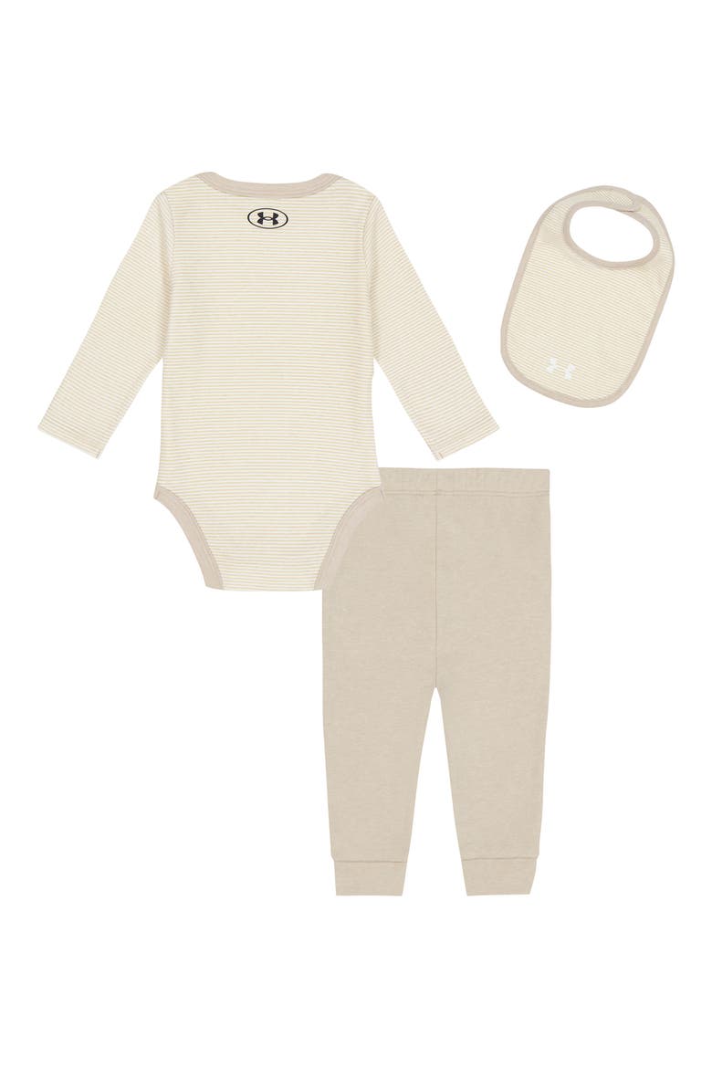 Kids' Bodysuit, Pants & Bib 3-Piece Set, Alternate, color, SANDSTORM