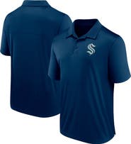 FANATICS Men's Fanatics Branded Deep Sea Blue Seattle Kraken Left Side Block Polo