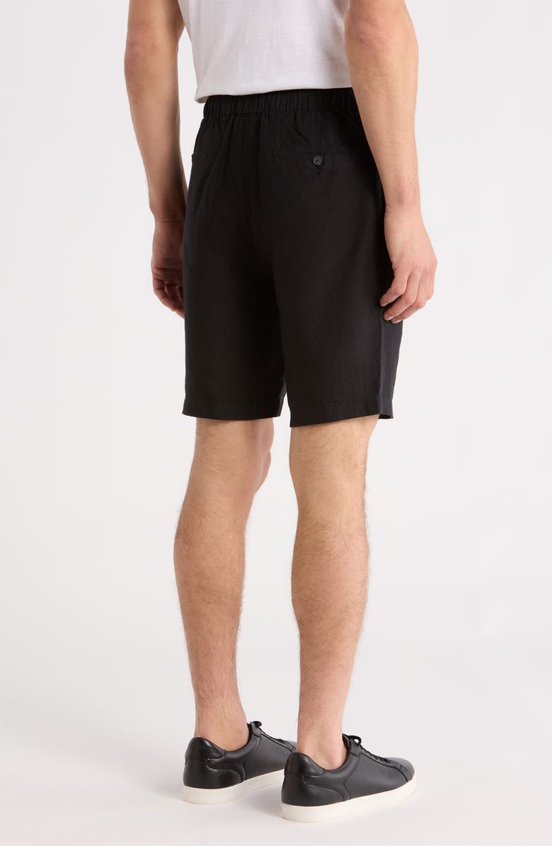 Vince Lightweight Hemp Linen Shorts, Alternate, color, Black
