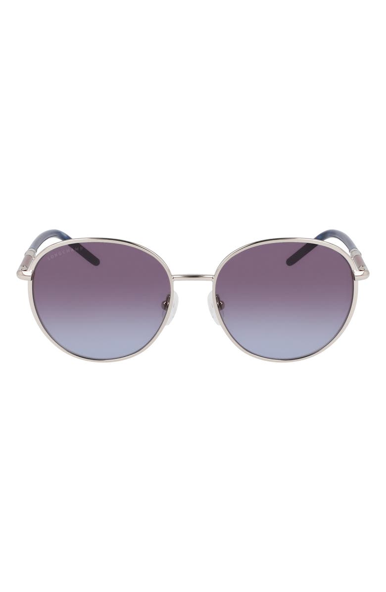 Longchamp 53mm Gradient Round Sunglasses, Main, color, Gold