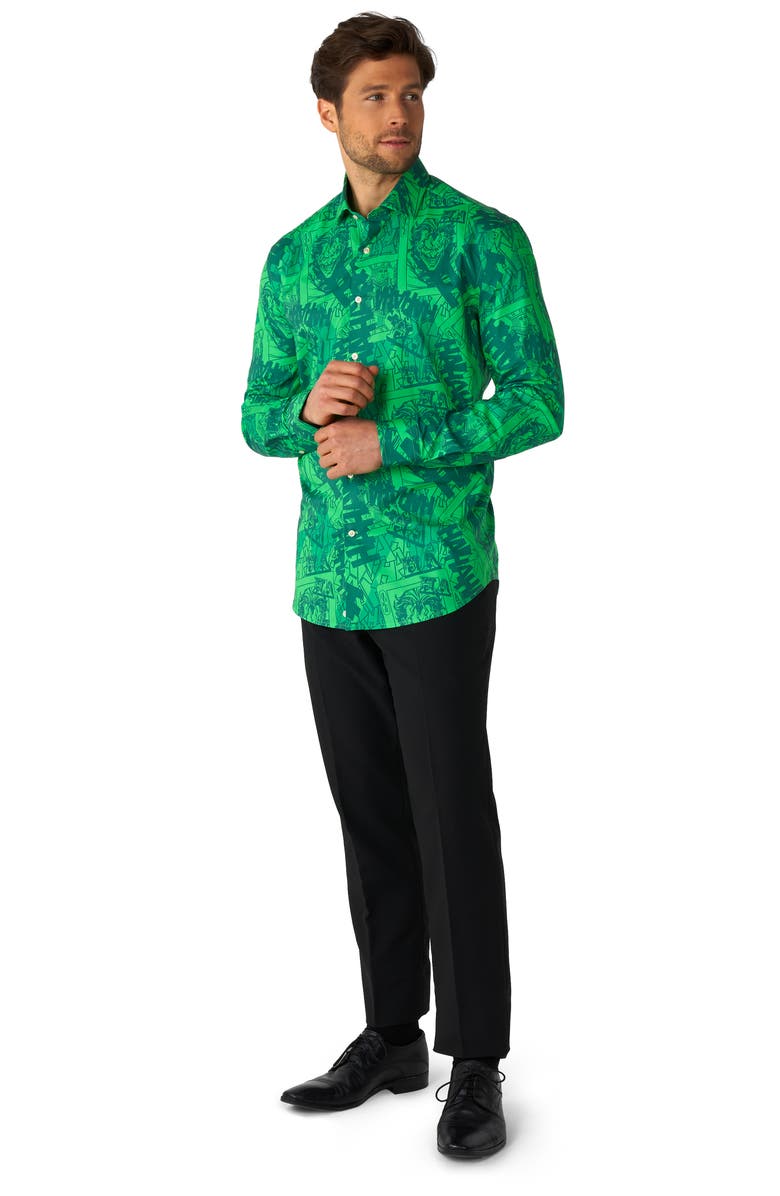 OppoSuits The Joker<sup>™</sup> Stretch Button-Up Shirt, Alternate, color, Green