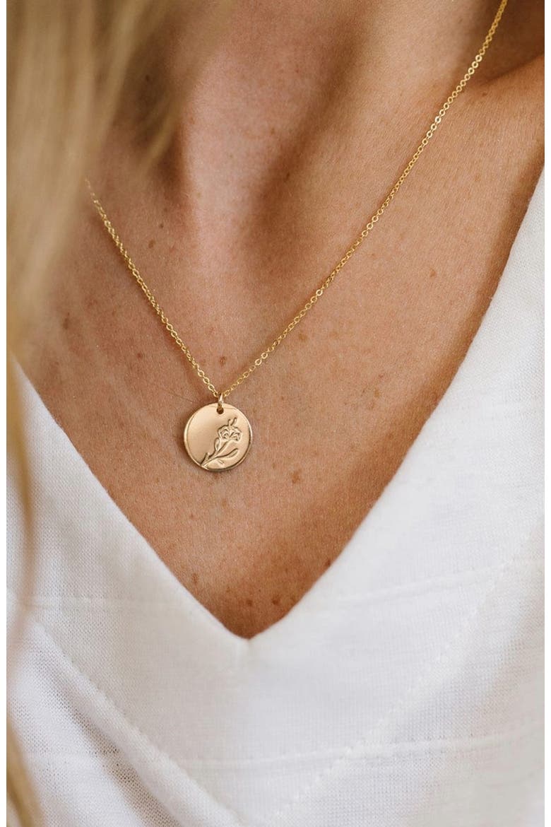 February Birth Flower Necklace, Alternate, color, Silver