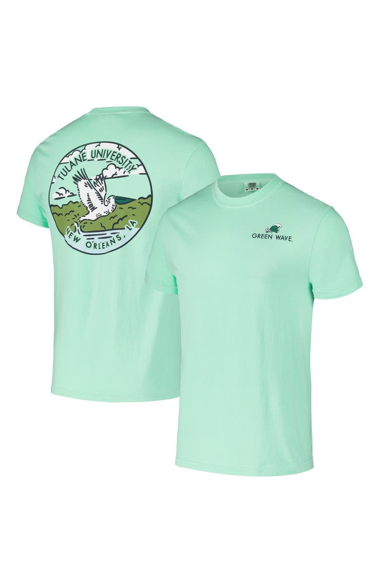 IMAGE ONE Unisex Green Tulane Green Wave Scenic Comfort Colors T-Shirt, Main, color, Green
