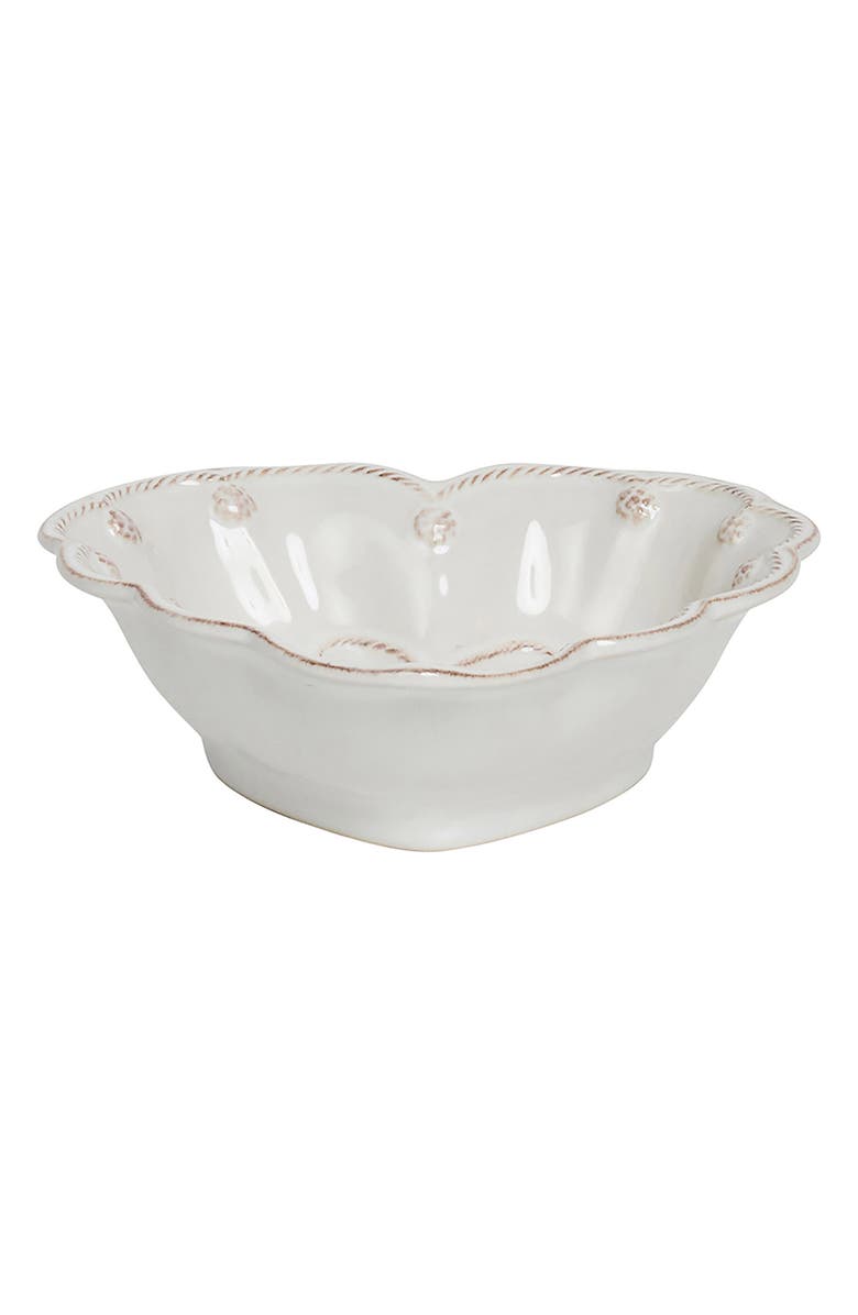 Juliska Berry & Thread Ceramic Heart Bowl, Alternate, color, Whitewash