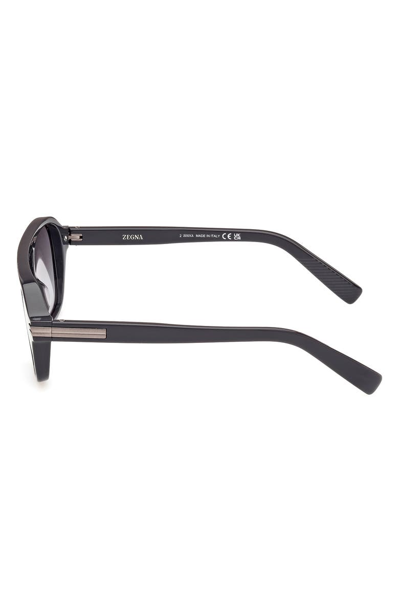 ZEGNA 51mm Round Sunglasses, Alternate, color, 