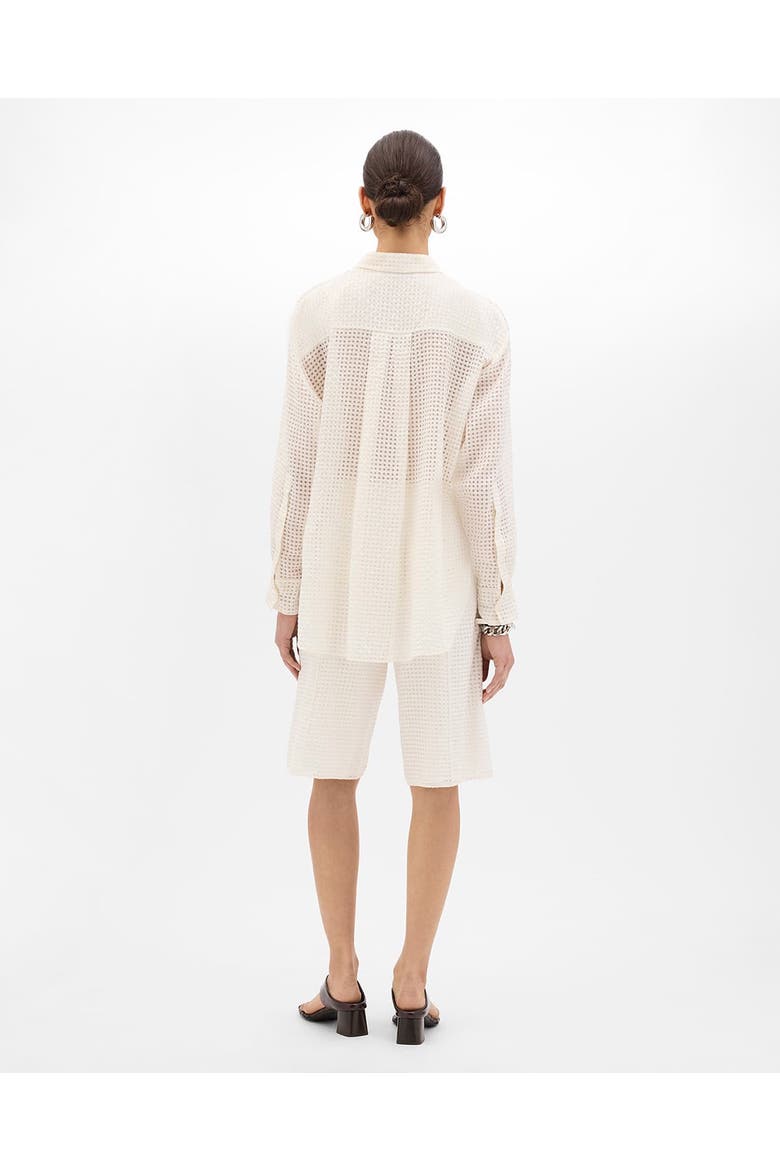 Gingham Blouse, Alternate, color, Off White