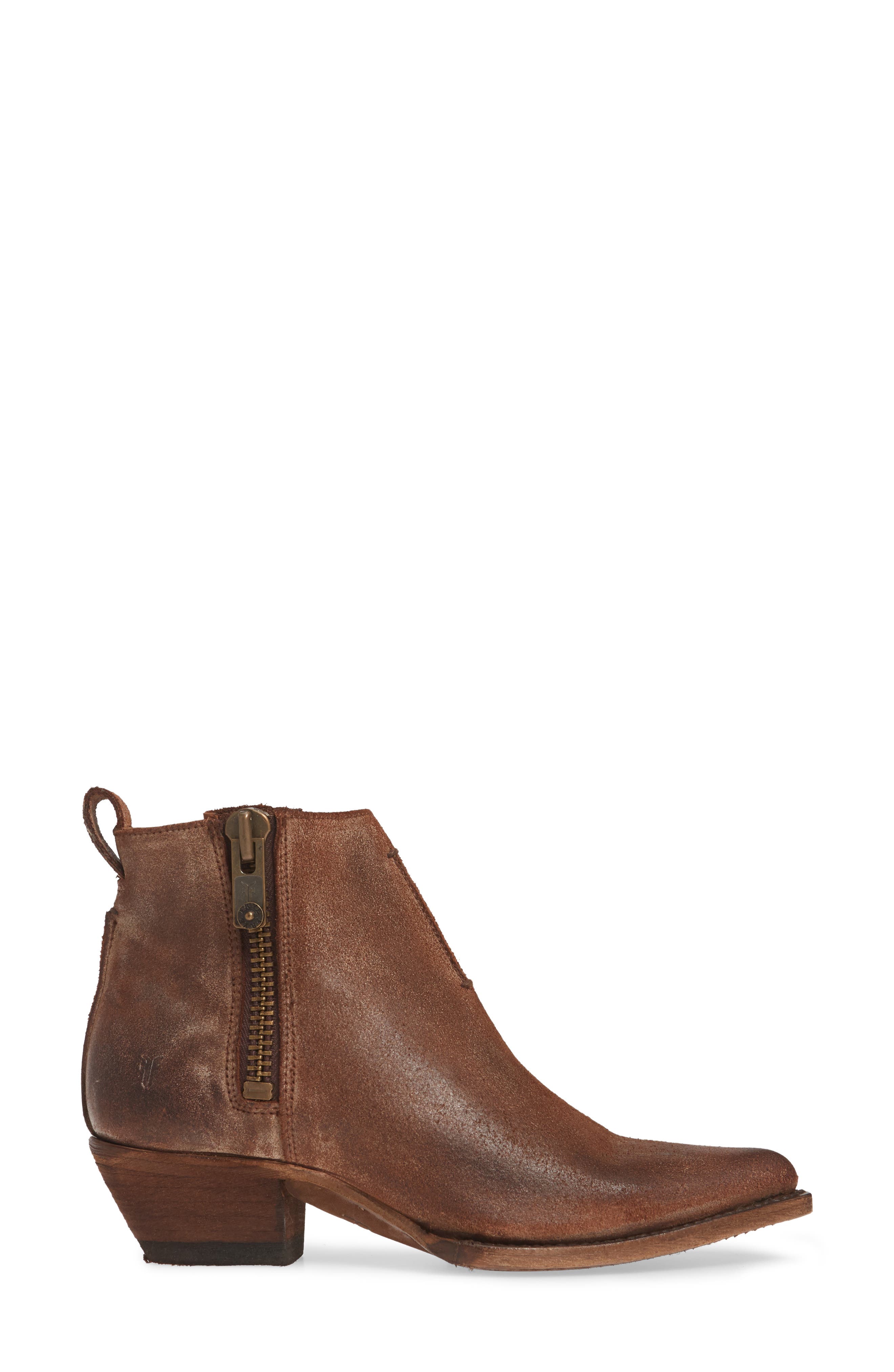 Sacha Moto Short Bootie, Alternate, color, CHOCOLATE