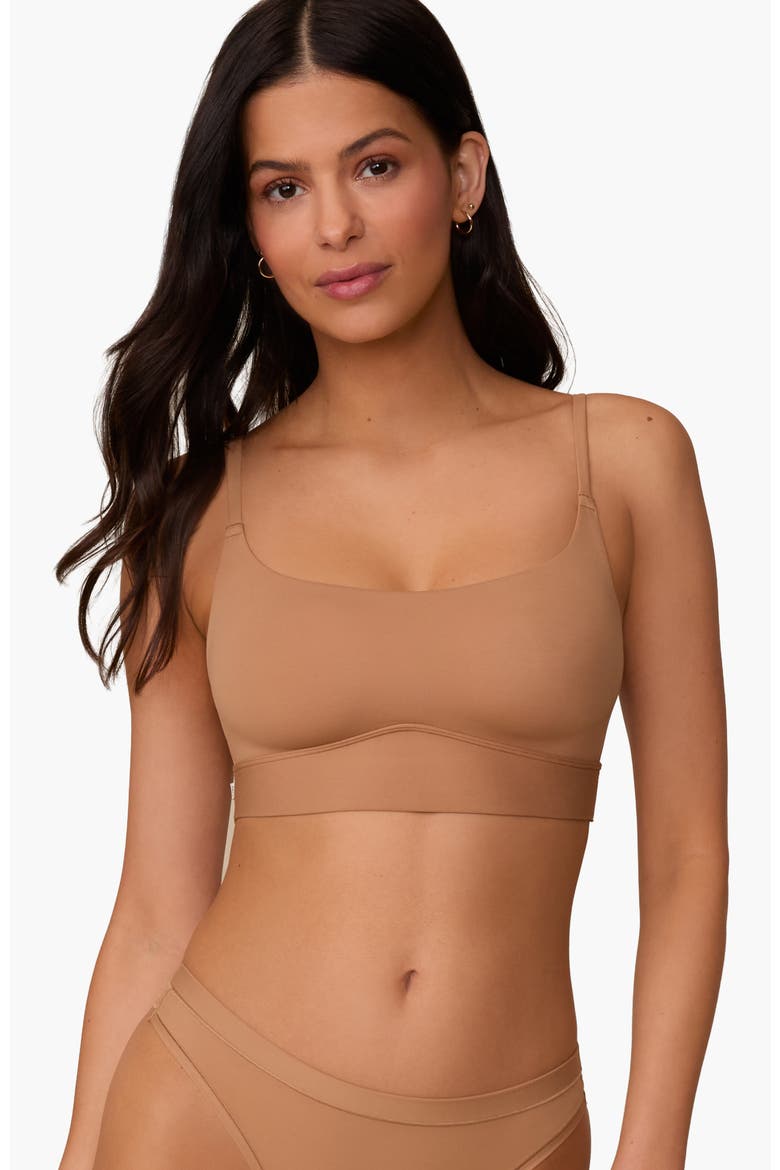 Bliss Scoop Bralette, Main, color, Tan