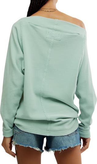 Sammie Oversize Off the Shoulder Thermal Top