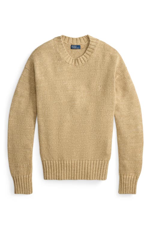 Polo Ralph Lauren Intarsia Knit Logo Sweater In Brown