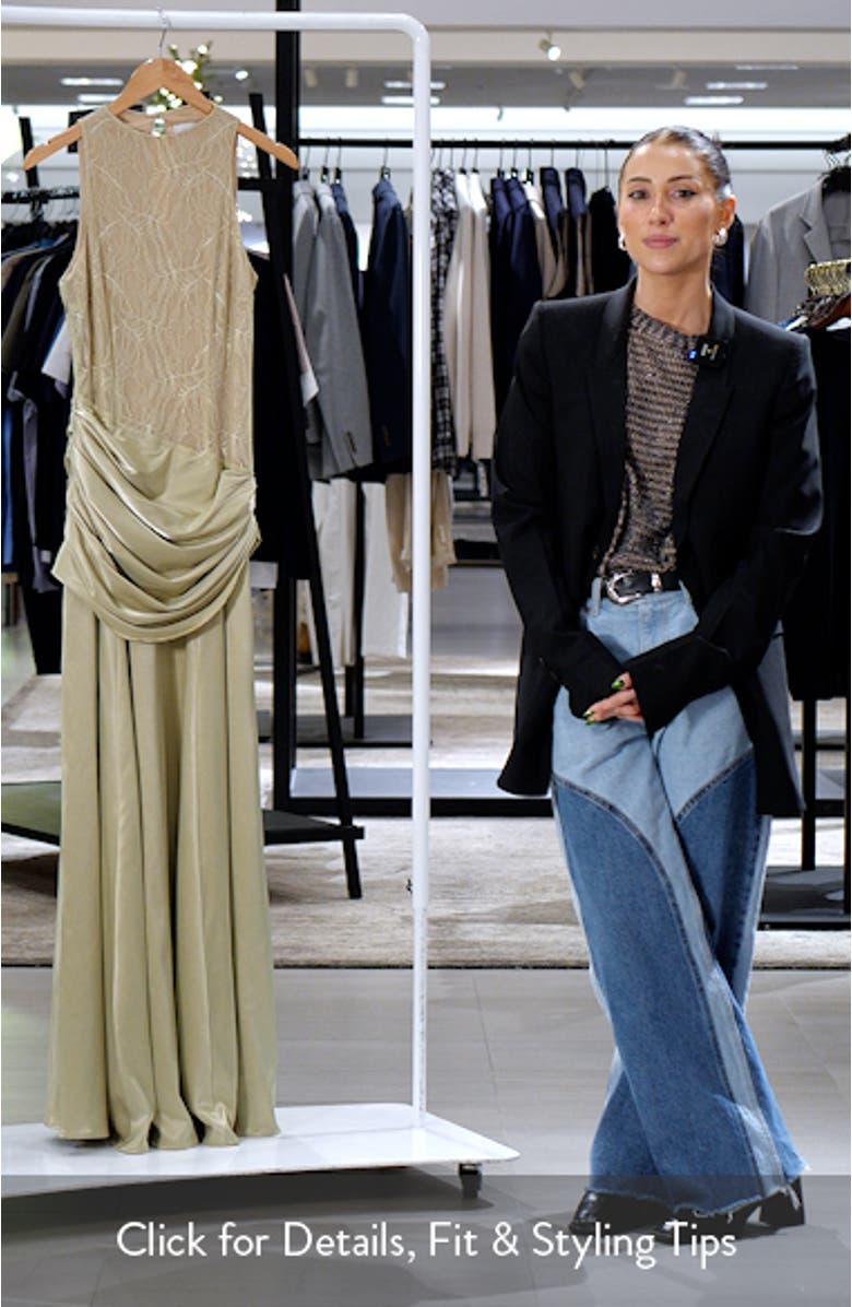 Dalia Mixed Media Gown, sales video thumbnail