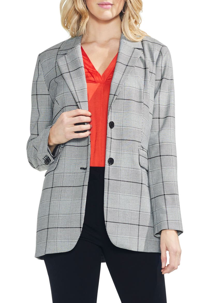 Bold Glen Plaid Blazer, Main, color, RICH BLACK