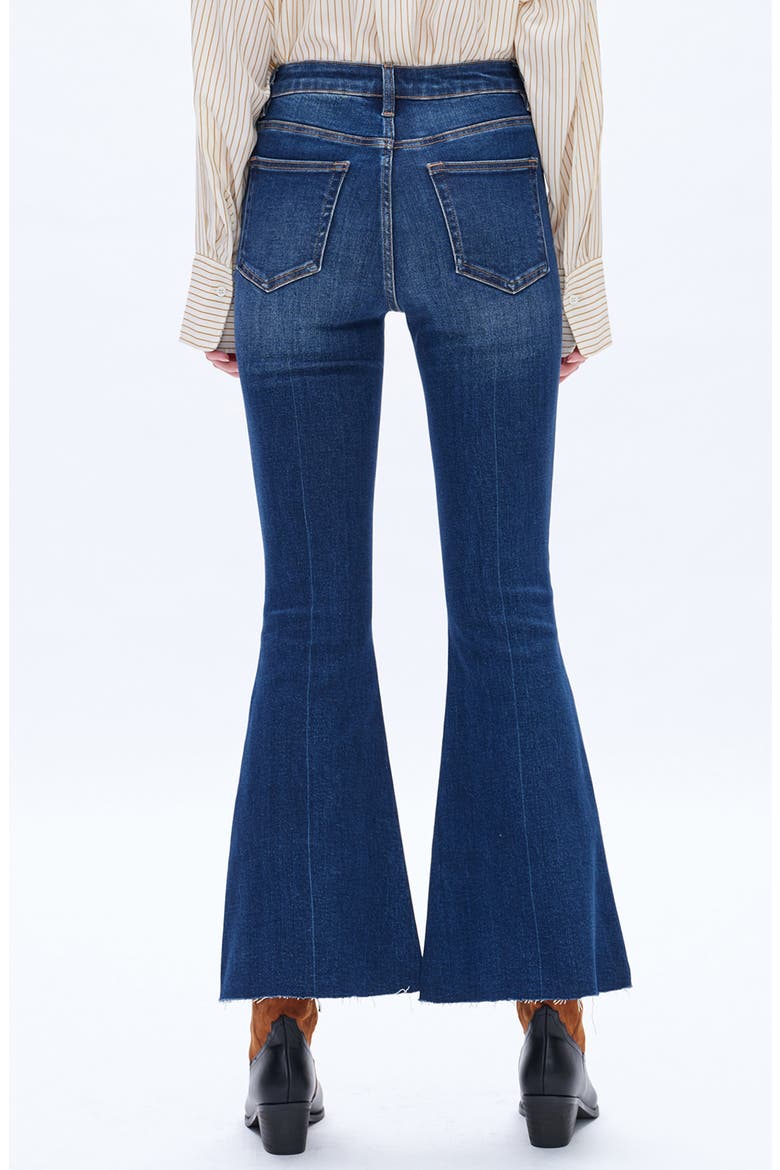 Ara High Waist Raw Hem Ankle Flare Jeans, Alternate, color, MEDIUM BLUE