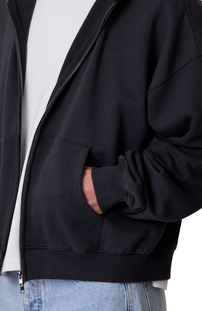 mnml Heavyweight Basic Zip-Up Cotton Hoodie, Alternate, color,