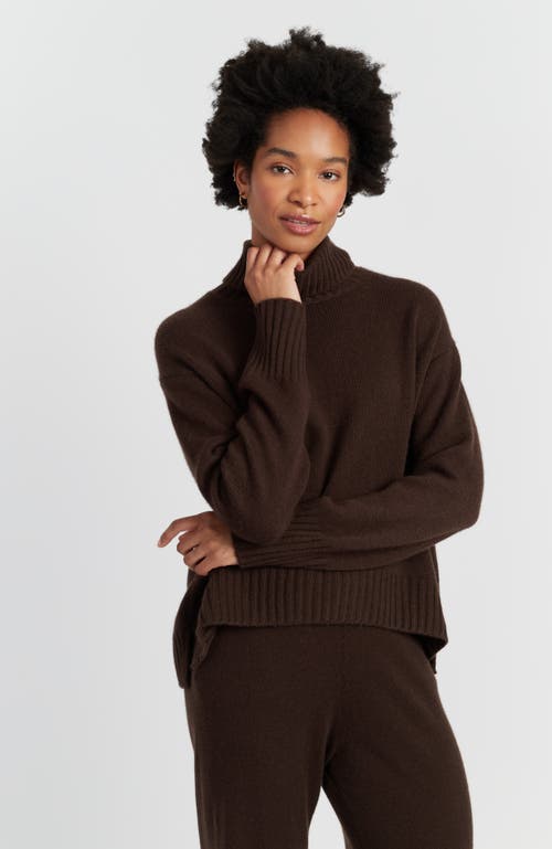Chinti & Parker Pure Cashmere Relaxed Rollneck Sweater In Brown