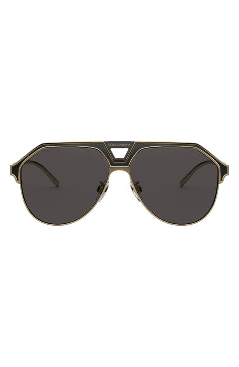 60mm Gradient Aviator Sunglasses