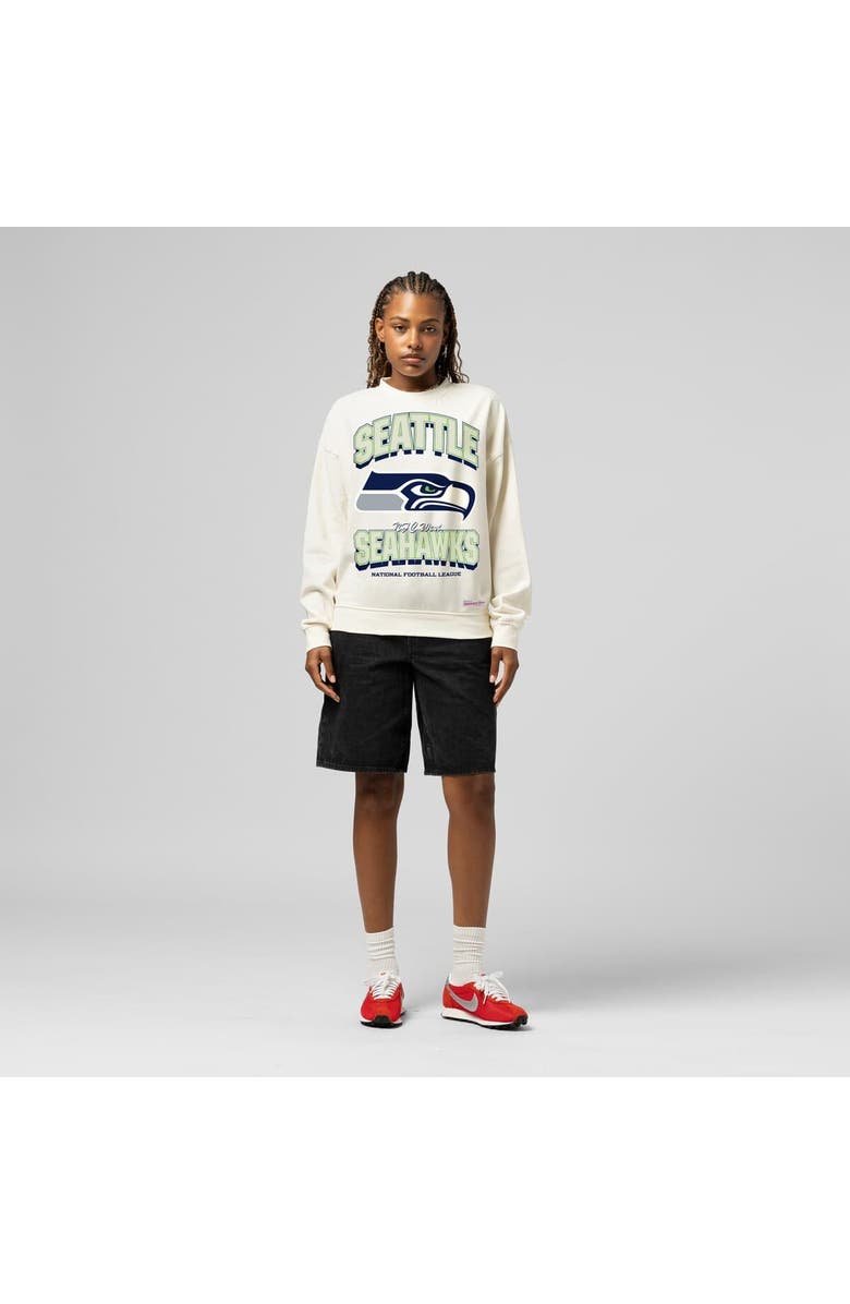 Mitchell
Ness Women
s Mitchell
Ness Cream Seattle Seahawks Tonal Arch Sweatshirt, Main, color, Cream