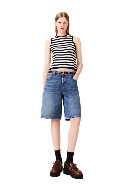 Denim Bermuda shorts