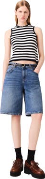 maje Denim Bermuda shorts