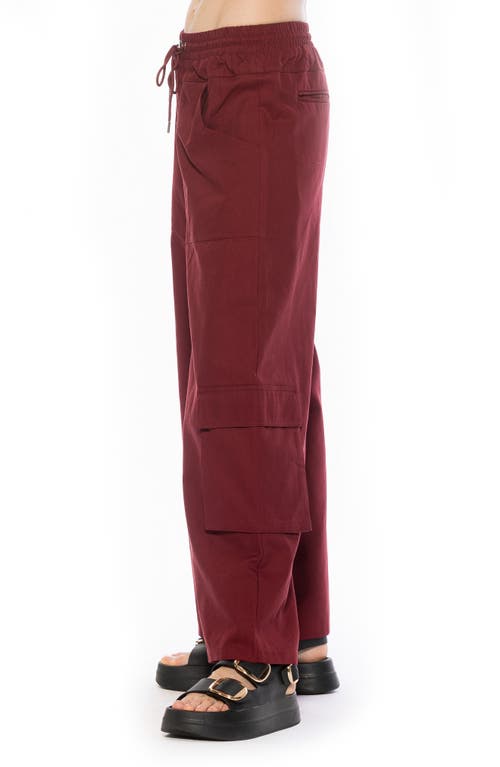 Alexia Admor Evren Drawstring Waist Cargo Pants In Black
