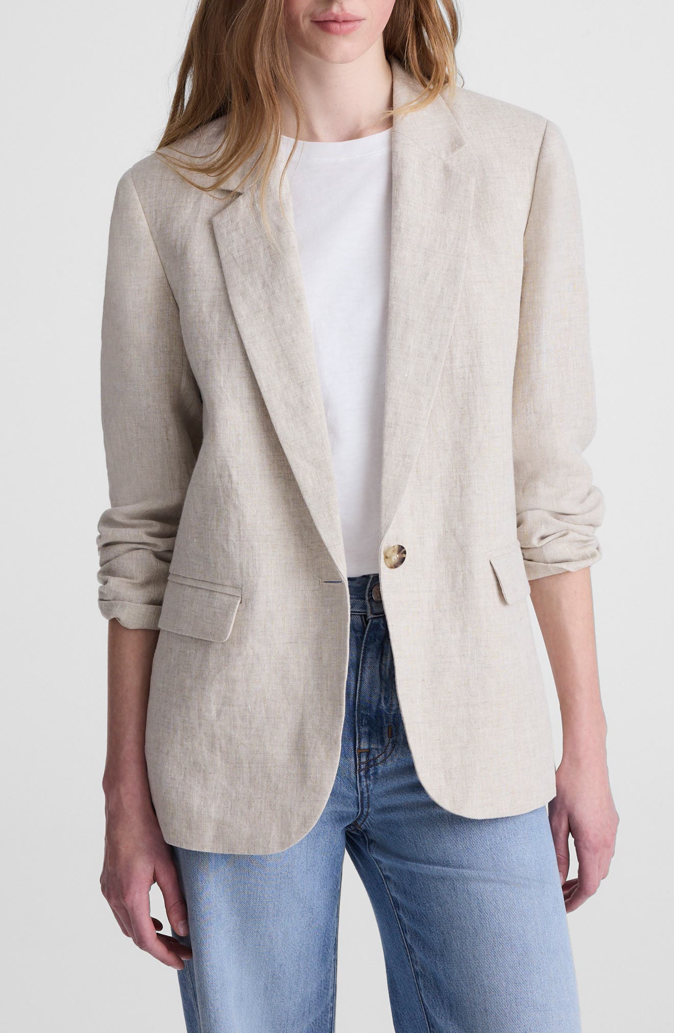 Madewell The Mercer Linen Relaxed Blazer
