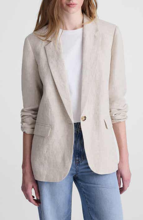 Madewell The Mercer Linen Relaxed Blazer