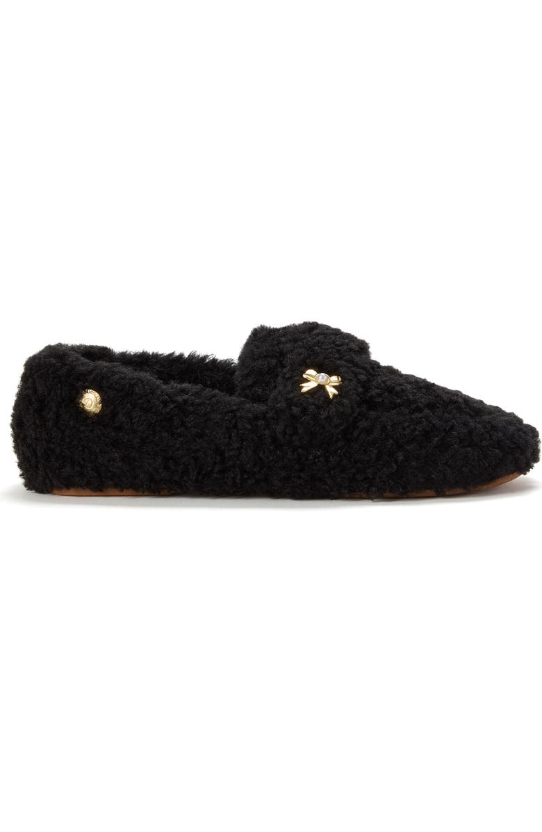 DEARFOAMS Madeline Luxe Teddy Loafer, Alternate, color, Black