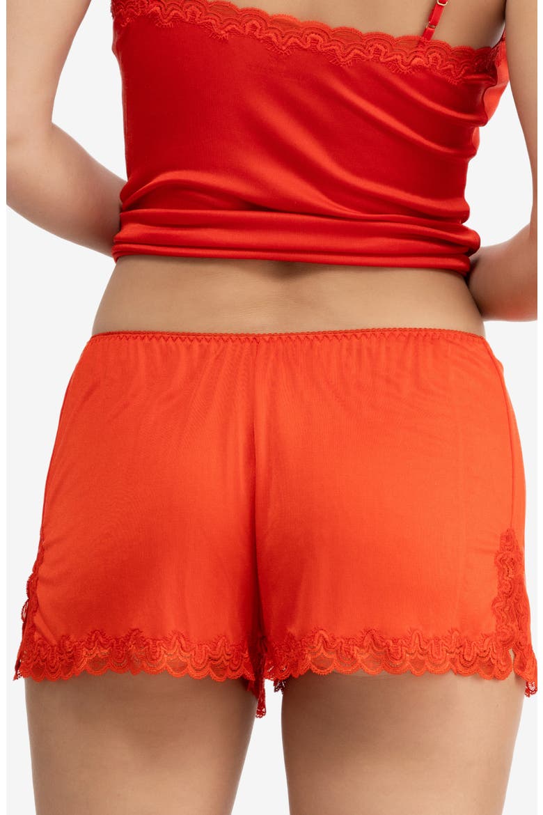Silk Sleep Shorts, Alternate, color, FIERY RED