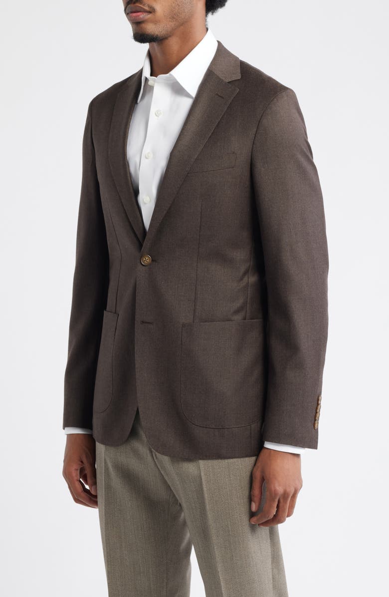 Mizzen+Main Lavelle Trim Fit Wool Sport Coat, Alternate, color, Espresso Heather