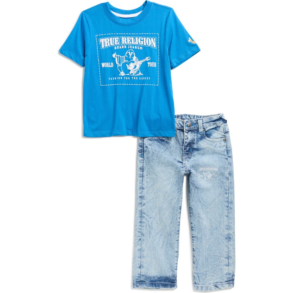 True Religion Buddha Graphic T-shirt & Jeans Set In Blue