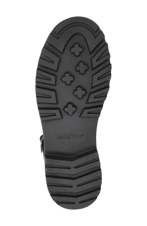 Bella Vita Loni Lug Sole Fisherman Sandal In Black Leather