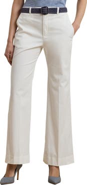 Lauren Ralph Lauren Stretch Cotton Flare Leg Chinos