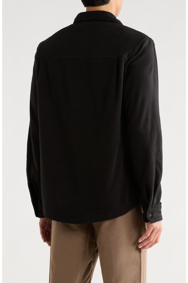 Polar Fleece Overshirt, Alternate, color, BLACK