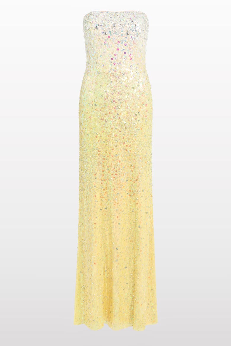 Marle Saint Sequin Embellished Strapless Maxi Dress, Main, color, Illusion