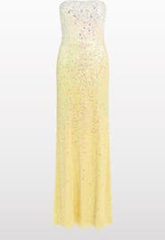 Jenny Packham Marle Saint Sequin Embellished Strapless Maxi Dress