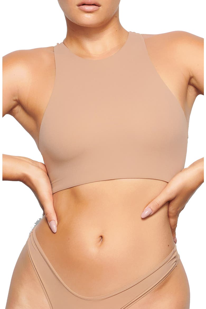 Fits Everybody High Neck Bralette, Main, color, SIENNA