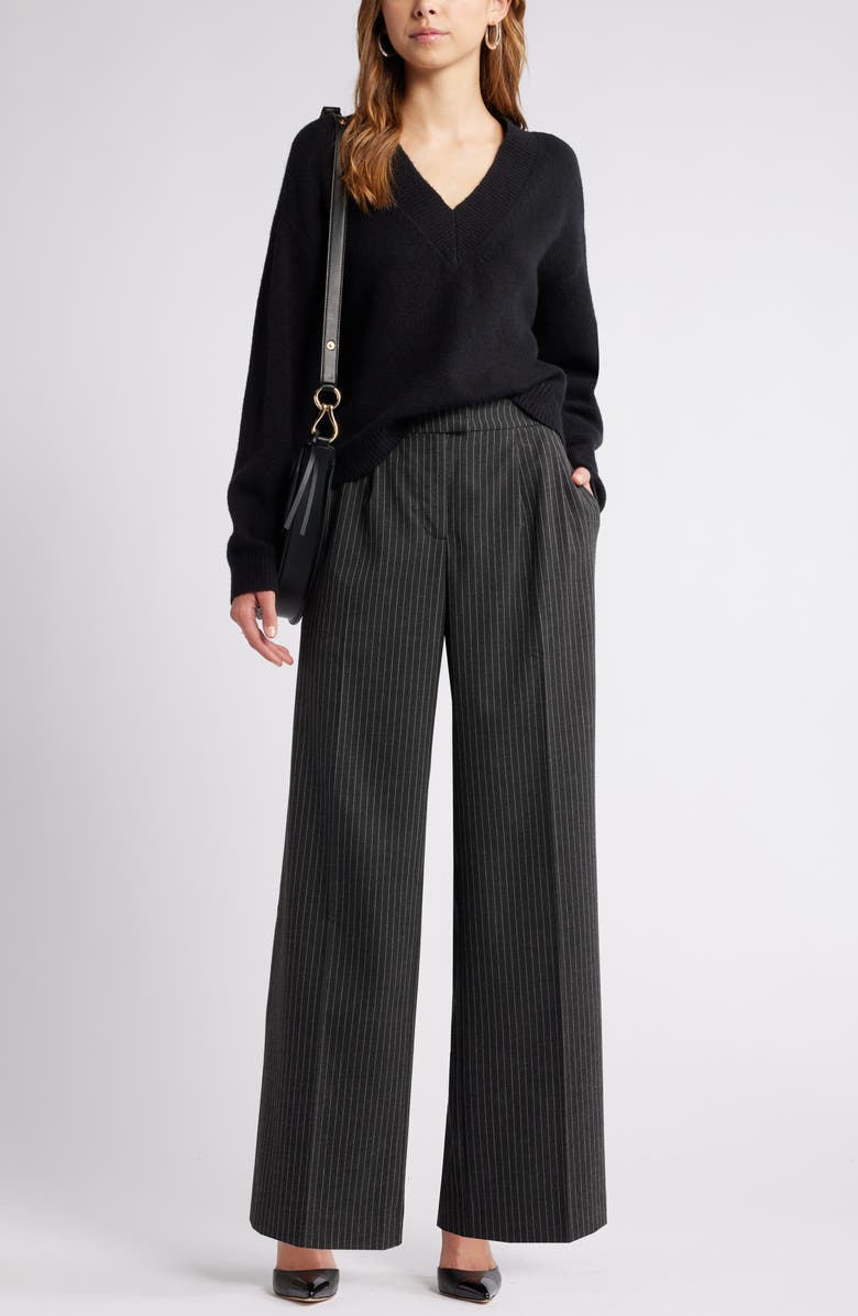 Open Edit V-Neck Sweater, Alternate, color,