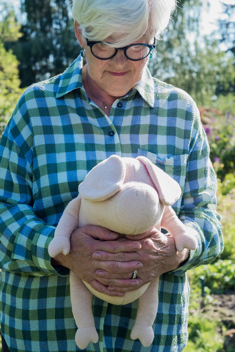 Helmut the Pig the stuffed animal beige rose, Alternate, color, Pink
