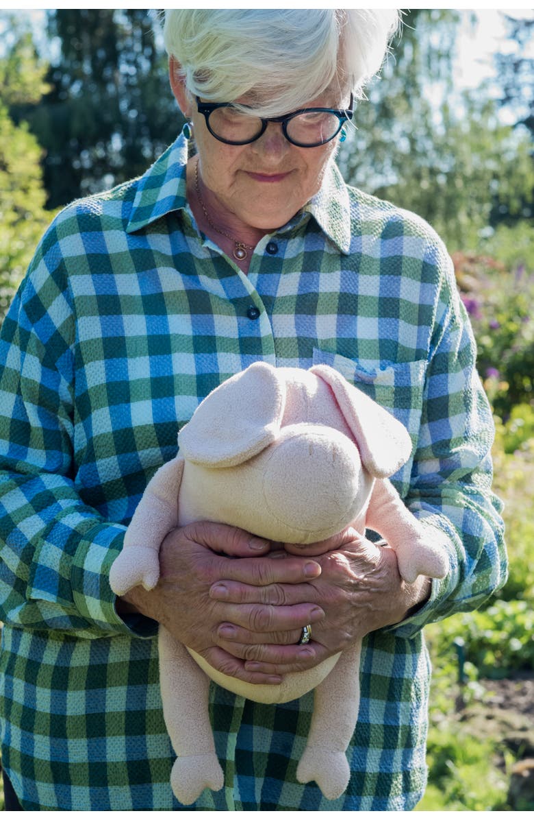 ADADA Helmut the Pig the stuffed animal beige rose, Alternate, color, Pink