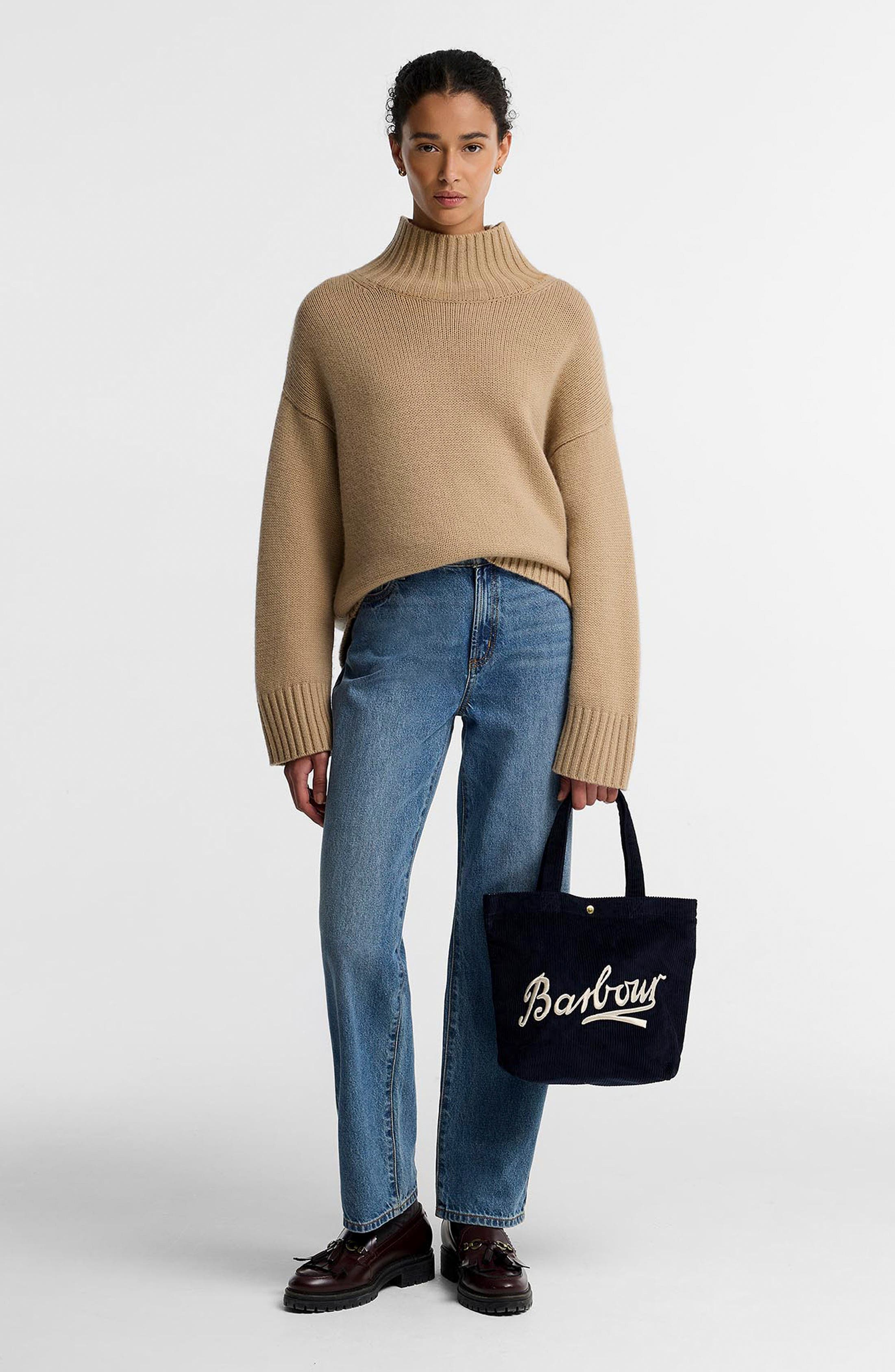 Mini Carrick Corduroy Tote Bag, Alternate, color, NAVY