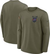 Nike Men's Nike Olive Buffalo Bills 2025 Salute to Service Sideline Coaches Therma-FIT Long Sleeve Shirt