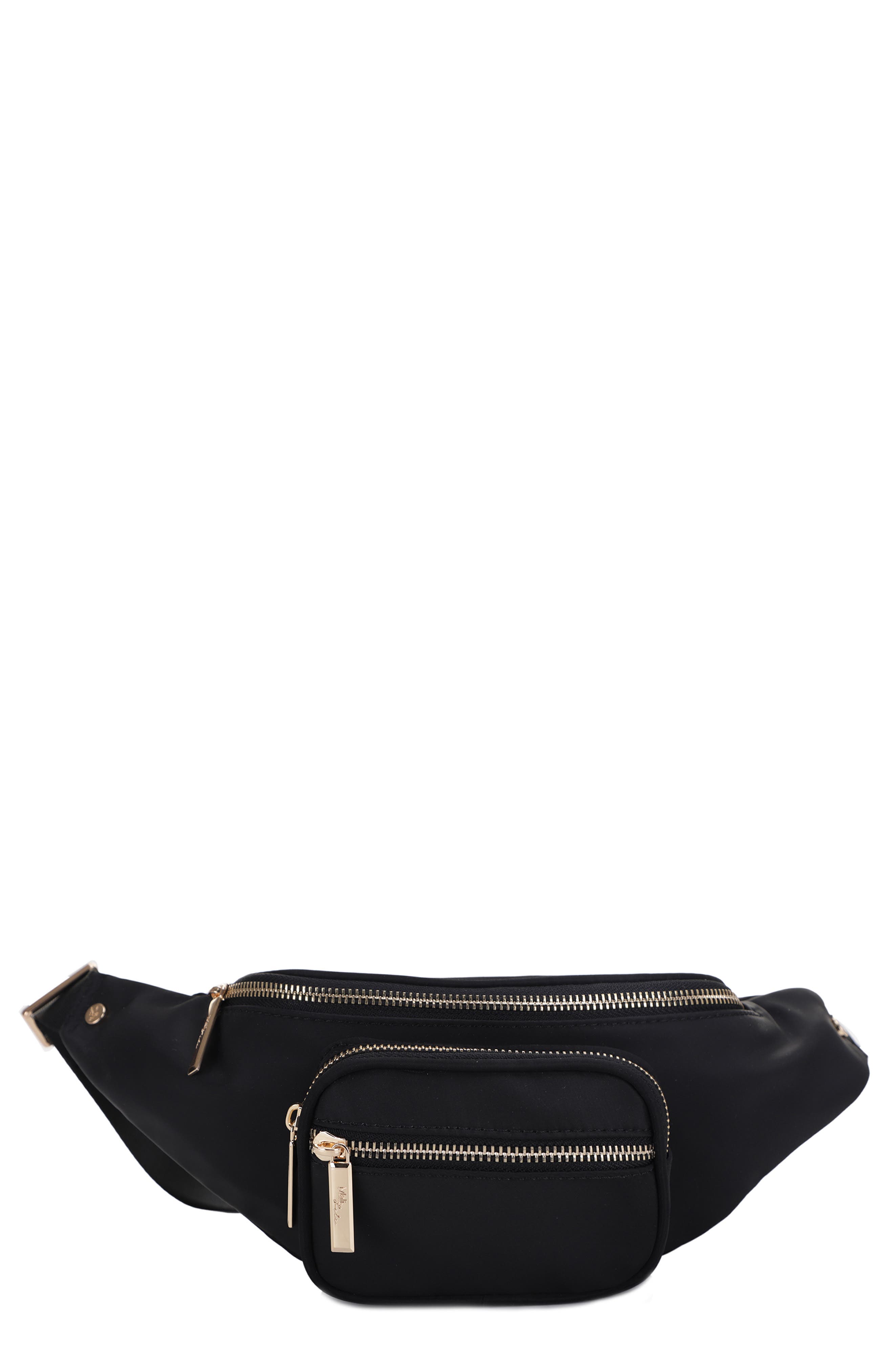 Mali + Lili Mila Nylon Belt Bag, Main, color, Black